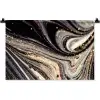 Marmerlook - Zwart - Goud - Wit - Glitter - Marmer Wandkleed katoen klein -zz3d