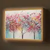 Kunst - Bomen - Natuur - Acryl Light Box met batterij (Wandlamp) middel -z3d_website