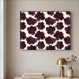 Bloemen - Aquarel - Paars Textielframe zwart klein 947 -sfeer2