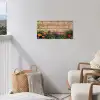 Bloemen - Bakstenen - Kleurrijk tuinposter los doek klein -sfeer8