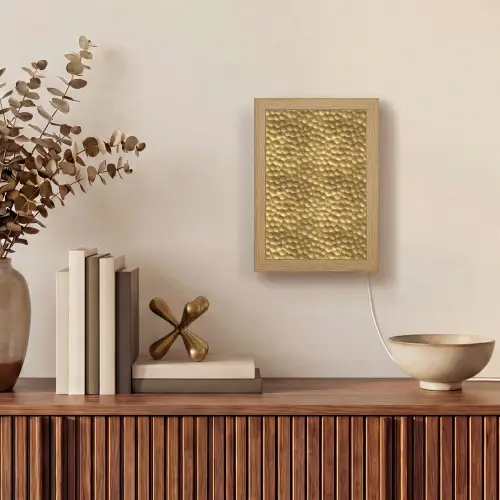 Metaal - Dynamisch - Goud Light Box met kabel (Tafellamp) klein 925 -sfeer2