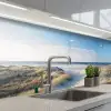 Duin - Meeuw - Strand - Zee - Zon keuken achterwand 2 middel -3d_schuin