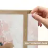 Abstract - Pastel kleuren - Goud - Modern - Aesthetic Light Box met batterij (Wandlamp) middel -USP_websiteprintNL