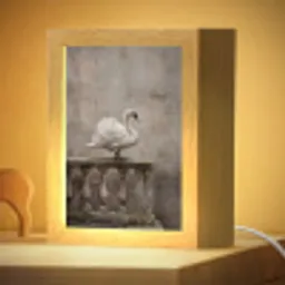 Zwaan - Elegant - Dieren - Wit Light Box met kabel (Kinderlampje) klein -zzzz_3d_website
