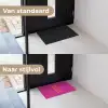Oh la la - Roze - Oranje - Minimalistisch Deurmat klein -voor-na_NL