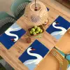 Zwaan - Wit - Snavel - Illustratie Placemat vinyl groot -zzsfeer5_Kitchenyeah-website