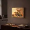 Leeuwen - Zonsondergang - Afrika - Savanne - Dieren Light Box met batterij (Wandlamp) middel -sfeer1