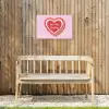 Liefde - Hart - Valentijn Tuinposter op houten frame 2 cm dik klein -sfeer4