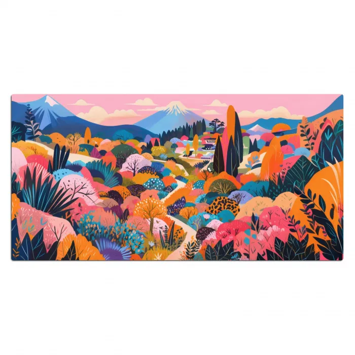 Witte bergtop - Modern - Kleurrijk Muismat XXL klein -3d_leeg