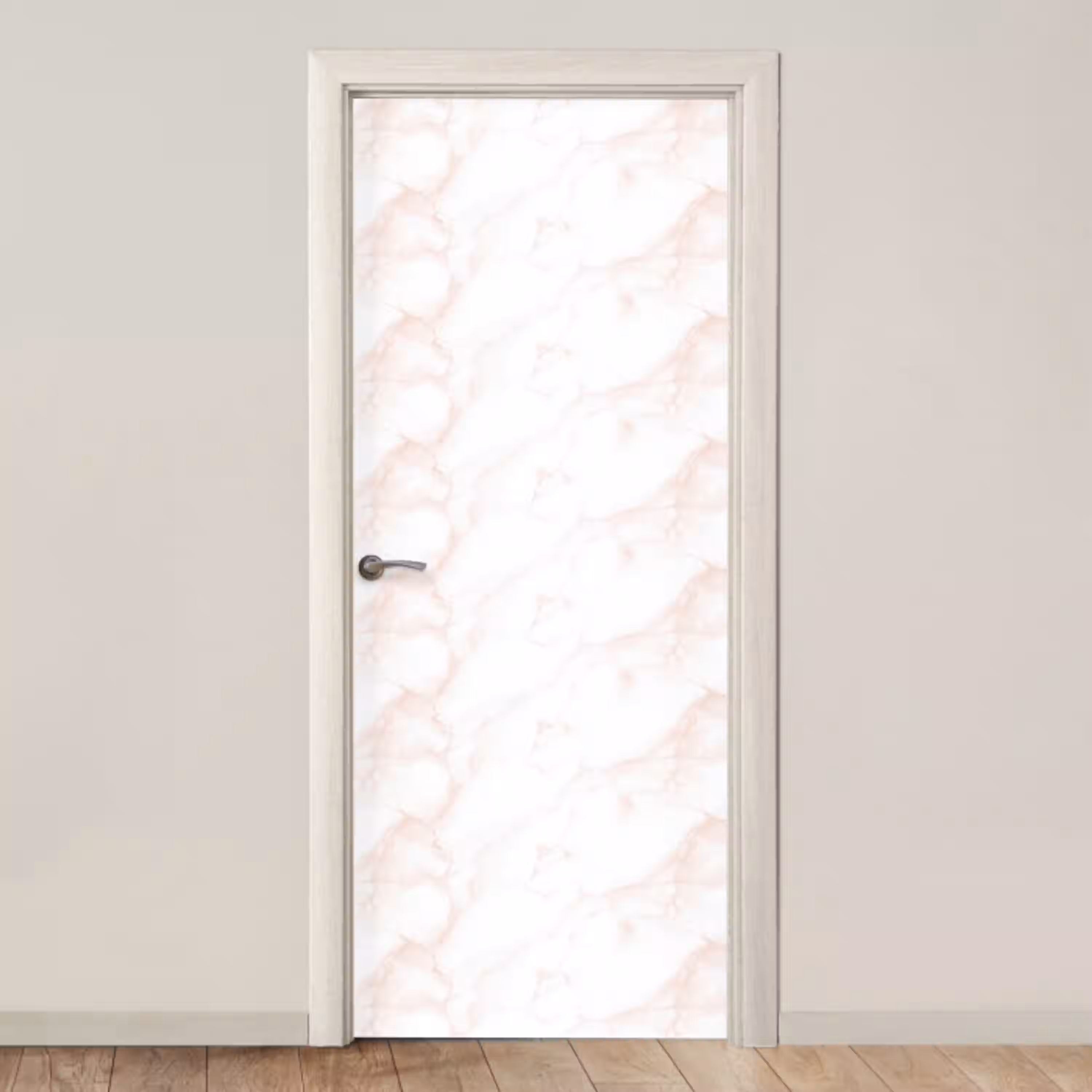 Zalmroze - Marmer - Aders deurposter klein 289 -3d_beige