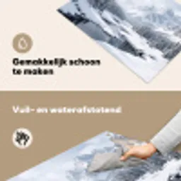 Sneeuwlandschap - Bergen - Rivier - Winter Inductie beschemer met haakjes klein -ky-schoon-nl