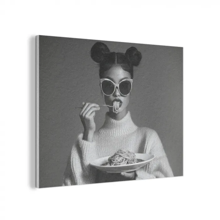 Vrouw - Pasta - Zonnebril PET vilt klein -3d