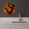 Vrouw - Citroenen - Bloesem - Geel KitchenYeah - Keuken - Wandcirkel Forex klein -sfeer1