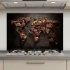 Wereldkaart - Gegrild vlees keuken achterwand spatscherm klein -3d_website