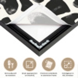 Dierenpatroon - Vlekken - Zwart - Wit Textielframe zwart klein 947 -USP_feed_closeupNL