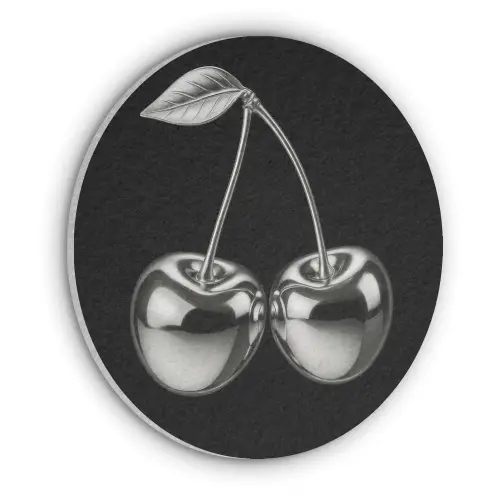 Kers - Luxueus - Metallic Akoestische PET Vilt - Rond klein -3d