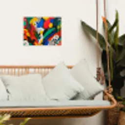 Abstract - Planten - Vormen - Kleurrijk tuinposter los doek klein -sfeer7
