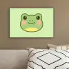 Kikker - Groen - Vriendelijkheid canvas 2cm klein -sfeer3