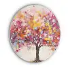 Aquarel - Boom - Kunst - Abstract Akoestische PET Vilt - Rond klein -3d