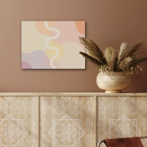 Golvende vormen - Abstract - pastel PET vilt klein -sfeer4