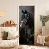 Portret - Paard - Zwart deurposter klein -sfeer2