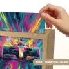 Raceauto - Abstract - Strepen - Blauw Light Box met kabel (Kinderlampje) klein -USP_websiteprintNL
