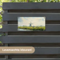 Koeien - Windmolen - Weide - Blauw tuinposter los doek klein -sfeer3
