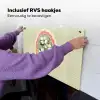 Bloemen - Illustratie - Geruit - Groen Inductie beschemer met haakjes klein -ky-ophangen-nl