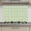 Patroon - Bloemenvorm - Groen keuken achterwand spatscherm klein 900 -3d_website