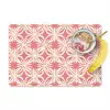 Roze - Bloemenmotief - Wit - Modern Placemat vinyl groot 368 -zzzproduct_Kitchenyeah-website