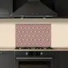 Strak - Patroon - Roze - Donkerblauw keuken achterwand spatscherm klein 900 -sfeer1