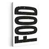 Food - Zwart - Wit - Decoratie KitchenYeah - Keuken - Canvas klein -3d