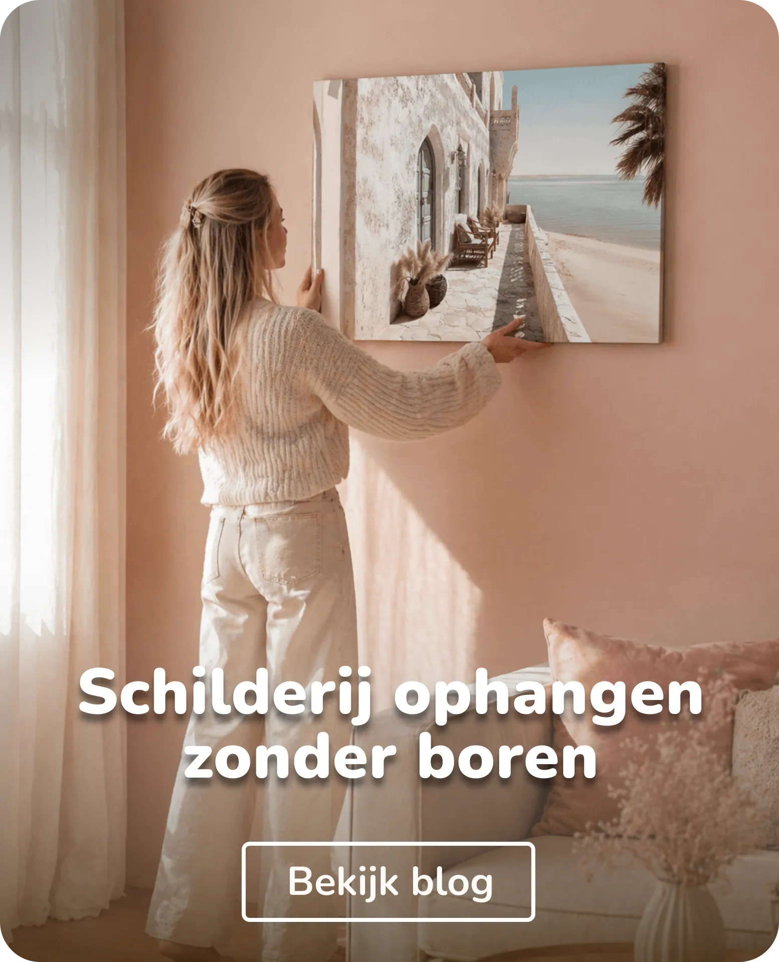 schilderij ophangen zonder boren