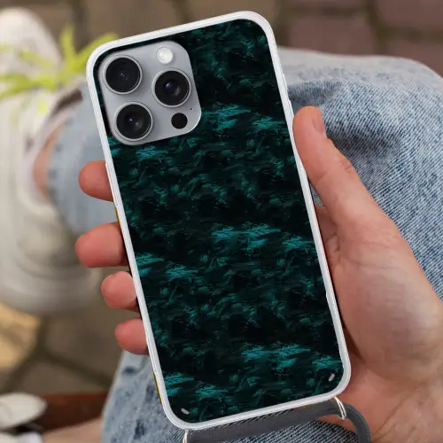 Vloeiend - Verf - Donker Hoesje iPhone 16 Pro Max met koord klein 804 -sfeer3