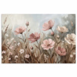Bloemen - Botanisch - Schilderij - Pastel - Rustiek poster papier klein -3d