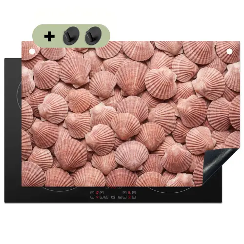Schelpen - Patroon - Roze Inductie beschemer met haakjes klein -3d