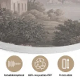 Zee - Villa - Beige Akoestische PET Vilt - Rond klein -closeup_DE