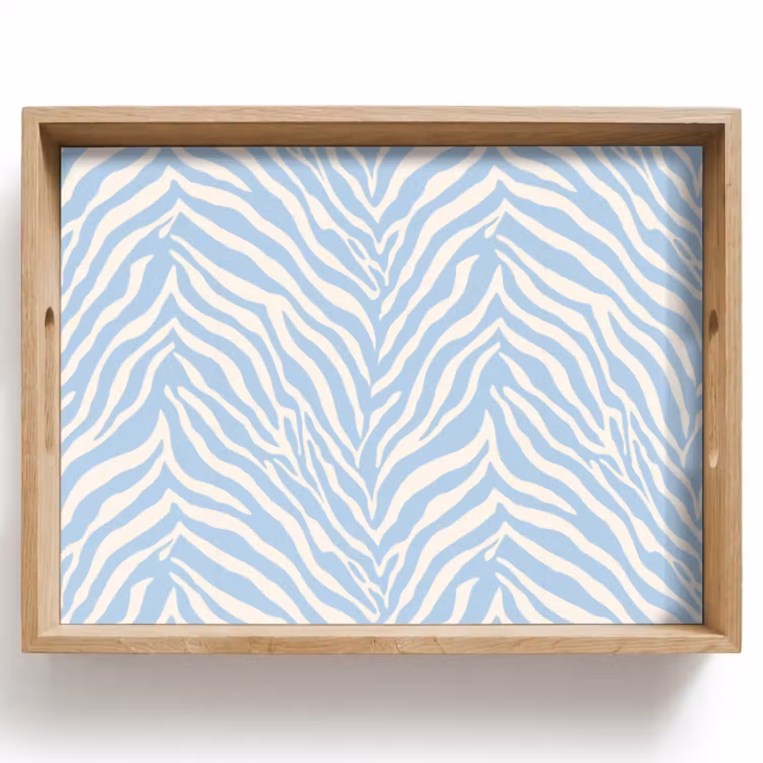 Tablett - Zebra - Motiv - Blau - Weiß