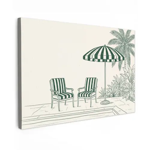 Terras - Illustratie - Groen canvas 2cm klein -z3d