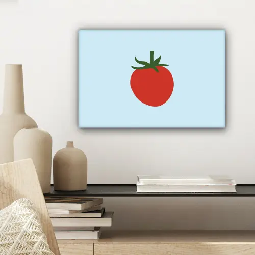 Rood - Tomaat - Groente canvas 2cm klein -sfeer6