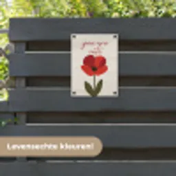 Klaproos - Bloem - Rood - Valentijn tuinposter los doek klein -sfeer3