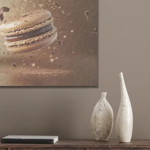Chocolade - Macarons - Eten - Snoep PET vilt klein -sfeer6_closeup