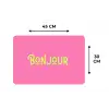 Roze - Groene Bonjour - art-deco Placemat vinyl groot -specs