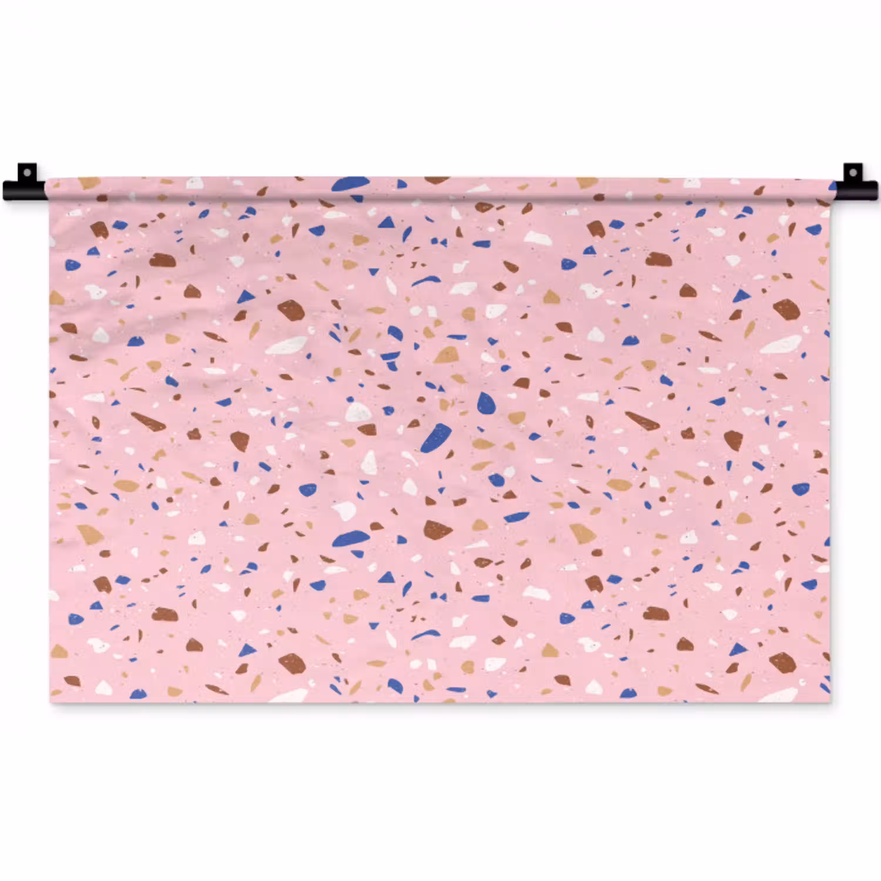 Terrazzo -  Patroon - Kleurrijk - Roze Wandkleed katoen klein 269 -zz3d