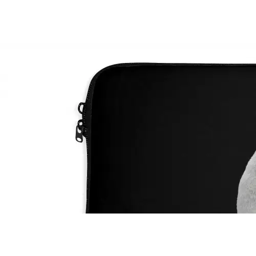 Zwanen - Hart - Zwart - Wit laptophoes neopreen klein -detail