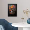 Bloemen - Kleurrijk - Schedel fotolijst zwart zonder passe partout klein -sfeer4
