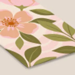 Grafisch - Bloemen - Roze fotolijst zwart zonder passe partout klein -zsfeer6