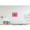 Ster - Luipaard - Print - Roze textielposter latten blank klein -kinderkamer