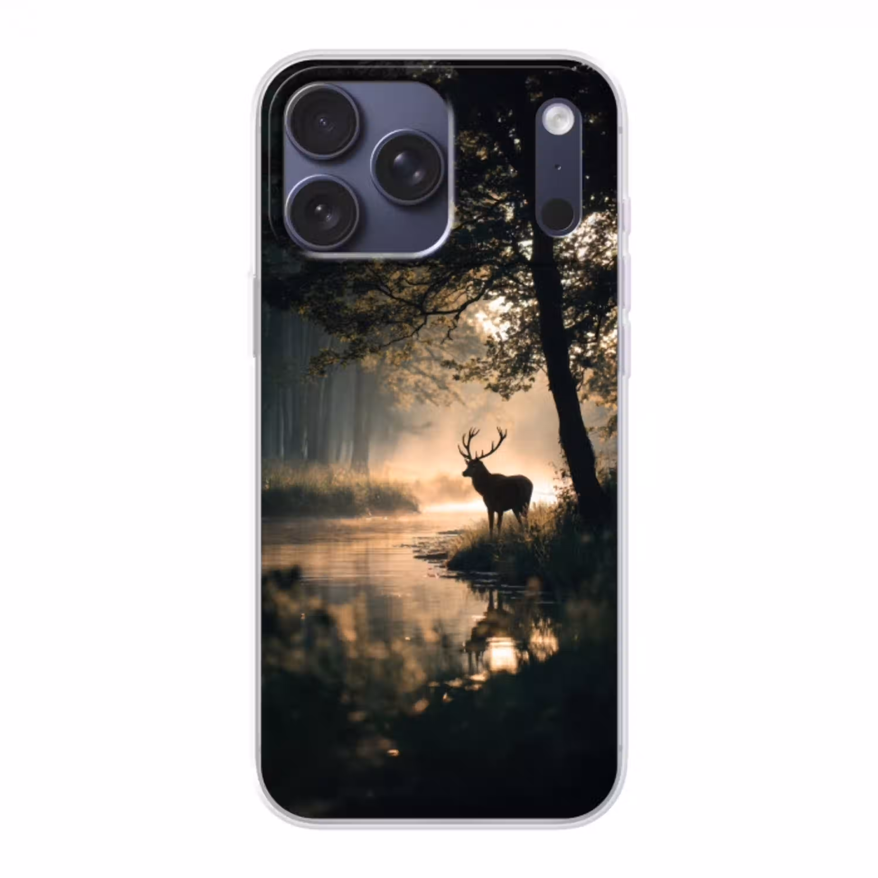 Hert - Bosbeek - Mystiek Telefoonhoesje iPhone 17 Pro Max klein -3d