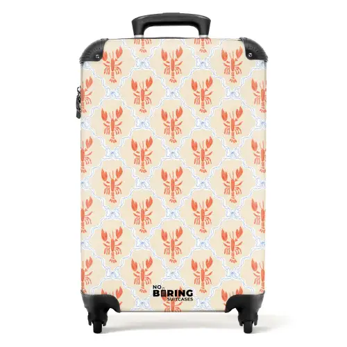 Kreeft illustratie oranje NBS - Handbagage koffer - Volwassenen Unisex middel -productfoto_recht